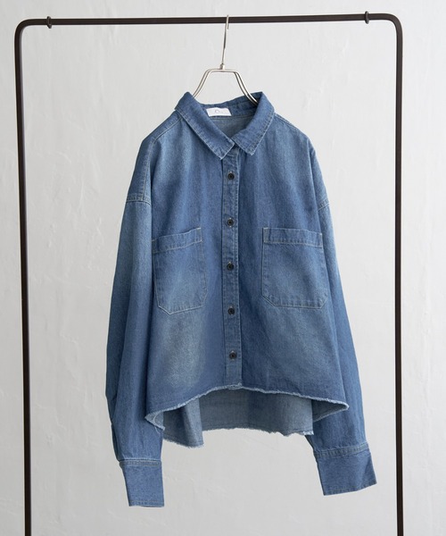 【 notch. by KR 】カットオフデニムシャツ notch.｜【 notch. by KR 】カットオフデニムシャツ | Rakuten