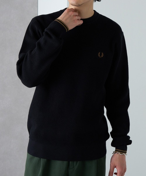 セール】【FRED PERRY】WAFFLE STITCH JUMPER フレッドペリー ワッフル