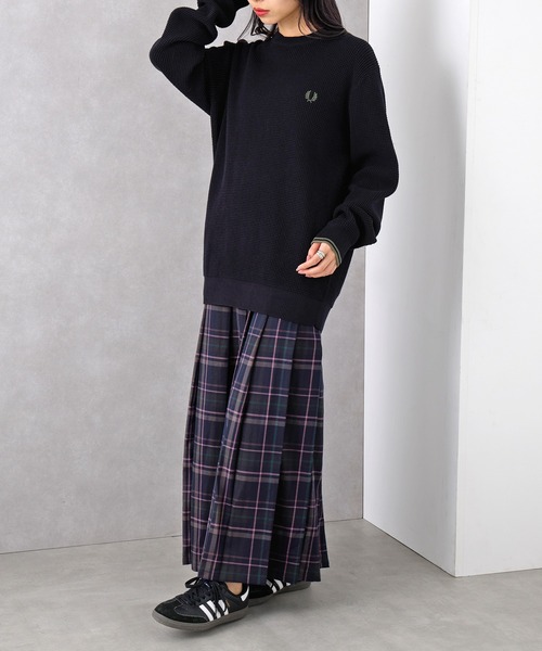 FRED PERRY(フレッドペリー)の「【FRED PERRY】WAFFLE STITCH JUMPER フレッドペリー ワッフルコットンニット ワンポイントロゴ刺繍 K6507(ニット/セーター・メンズ・アイボリー/ブラック・M/XL/L/S)」の20枚目の写真