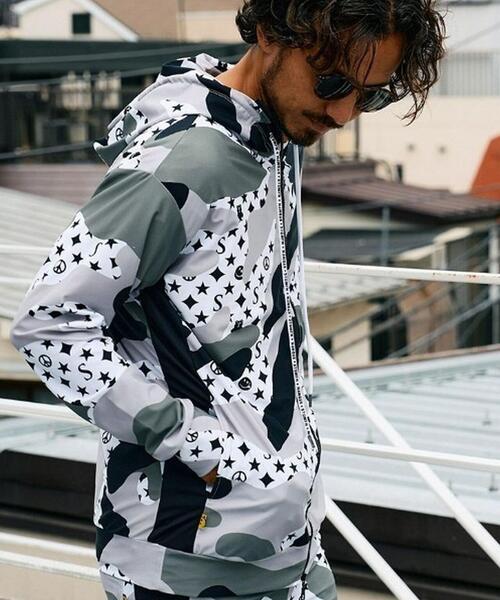 STUD MUFFIN（スタッドマフィン）の「STUD MUFFIN/スタッドマフィン/ストレッチナイロン スターグラムカモフラージュWジップアップラッシュパーカー（パーカー・メンズ・その他2・4/2/3）」の14枚目の写真