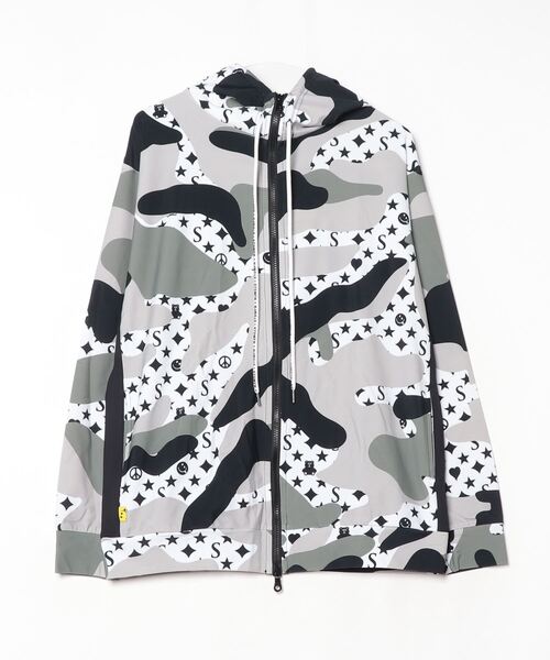 STUD MUFFIN（スタッドマフィン）の「STUD MUFFIN/スタッドマフィン/ストレッチナイロン スターグラムカモフラージュWジップアップラッシュパーカー（パーカー・メンズ・その他2・4/2/3）」の4枚目の写真