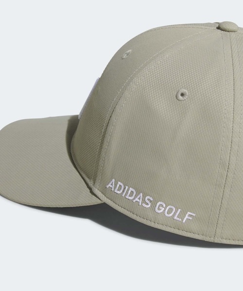 adidas キャップ 刺繍ロゴ入り グレー ゴルフデザイン 通気穴付き サイドロゴ キャップ【adidas Golf/アディダスゴルフ