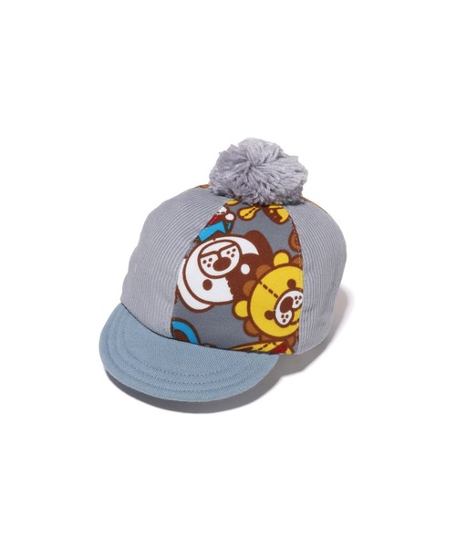 A BATHING APE（アベイシングエイプ）の「BABY MILO TOY BOX BABY CAP（ベビーギフト・キッズ・グレー・FREE）」の2枚目の写真