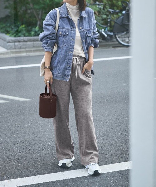STYLE DELI(スタイルデリ)の「ふんわりとろん◆リラックスワイドパンツ(その他パンツ・レディース・オートミール/ライトグレー・FREE)」の12枚目の写真