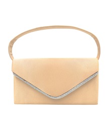 Retica（レティカ）の「結婚式バッグ  2way サテン Vカット ビジュー ミニ ハンドバッグ パーティー （ショルダーバッグ）」