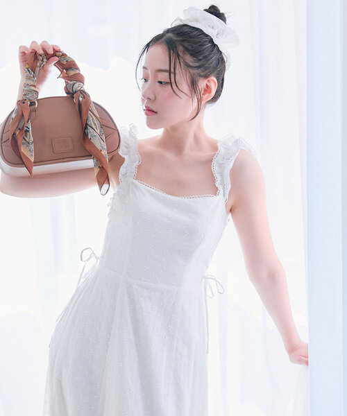 OLIVE des OLIVE(オリーブデオリーブ)の「サイドレースアップワンピース(ワンピース・レディース・チェック/オフホワイト/サックスブルー・FREE)」の7枚目の写真