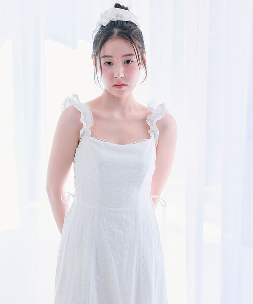 OLIVE des OLIVE(オリーブデオリーブ)の「サイドレースアップワンピース(ワンピース・レディース・チェック/オフホワイト/サックスブルー・FREE)」の10枚目の写真