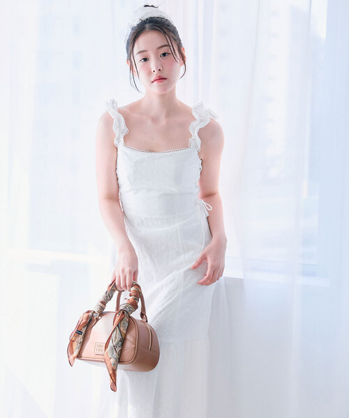 OLIVE des OLIVE(オリーブデオリーブ)の「サイドレースアップワンピース(ワンピース・レディース・チェック/オフホワイト/サックスブルー・FREE)」の11枚目の写真