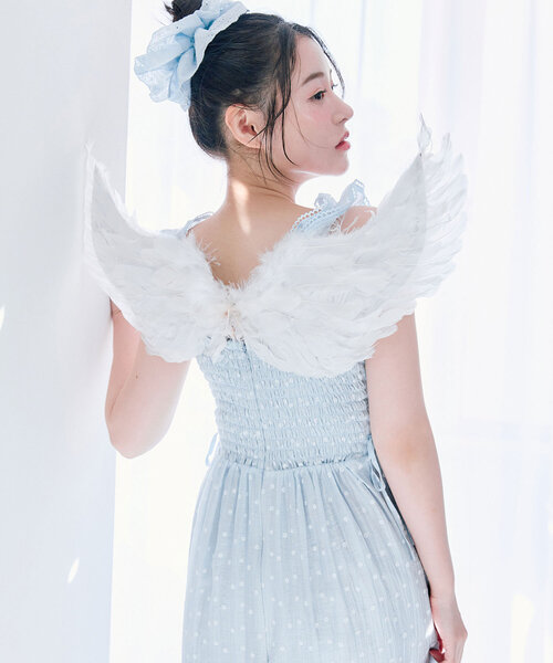 OLIVE des OLIVE(オリーブデオリーブ)の「サイドレースアップワンピース(ワンピース・レディース・チェック/オフホワイト/サックスブルー・FREE)」の17枚目の写真