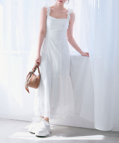 OLIVE des OLIVE ワンピース セール】クロップドシャツ×キャミワンピースセット(504811211