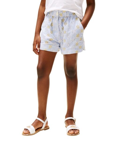 TOMMY HILFIGER(トミーヒルフィガー)の「GIRLS ブローダリーアングレーズショートパンツ(その他パンツ・キッズ・ブルー・130cm/140cm/150cm/160cm)」の1枚目の写真