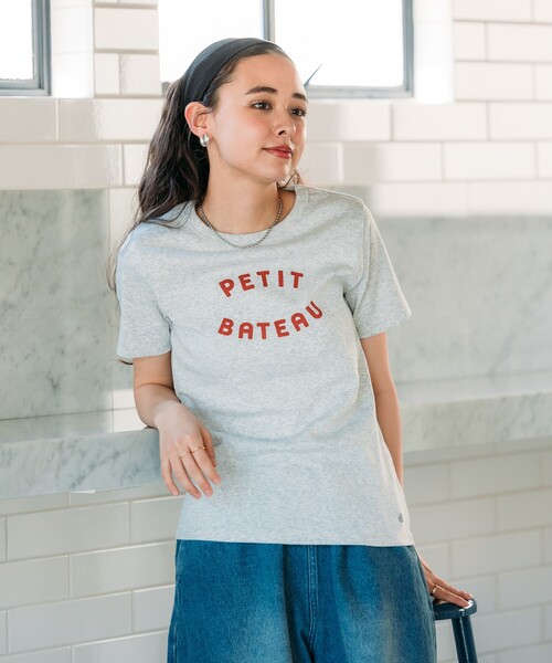割引 PETIT BATEAU × FREAK'S STORE/プチバトー 別注 LOGO T-shirt トップス