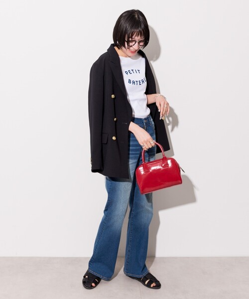 tシャツ PETIT BATEAU × FREAK'S STORE/プチバトー 別注 LOGO T-shirt/別注 ロゴTシャツ レディース PETIT BATEAU/別注 MINI LOGO T-shirt｜Daytona Park(FREAK'S