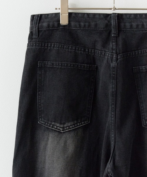 ROOPTOKYO(ループトウキョウ)の「Vintage-Like Wide Straight Denim Pants / ヴィンテージライク ワイドストレートデニムパンツ メンズ 夏物 夏服(デニムパンツ・メンズ・ブラック/ネイビー・M/L)」の20枚目の写真