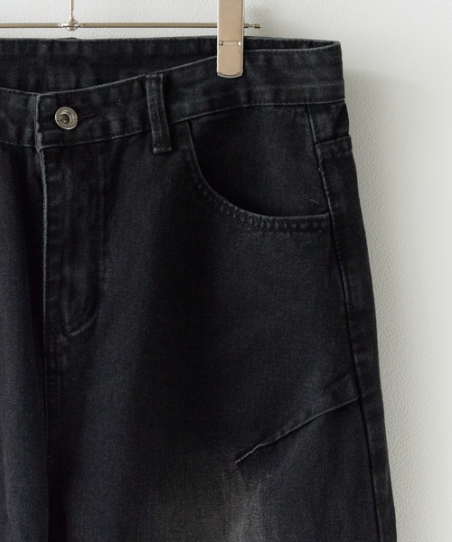 ROOPTOKYO(ループトウキョウ)の「Vintage-Like Wide Straight Denim Pants / ヴィンテージライク ワイドストレートデニムパンツ メンズ 夏物 夏服(デニムパンツ・メンズ・ブラック/ネイビー・M/L)」の17枚目の写真