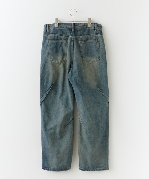 ROOPTOKYO(ループトウキョウ)の「Vintage-Like Wide Straight Denim Pants / ヴィンテージライク ワイドストレートデニムパンツ メンズ 夏物 夏服(デニムパンツ・メンズ・ブラック/ネイビー・M/L)」の10枚目の写真