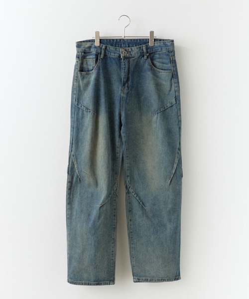 ROOPTOKYO(ループトウキョウ)の「Vintage-Like Wide Straight Denim Pants / ヴィンテージライク ワイドストレートデニムパンツ メンズ 夏物 夏服(デニムパンツ・メンズ・ブラック/ネイビー・M/L)」の9枚目の写真