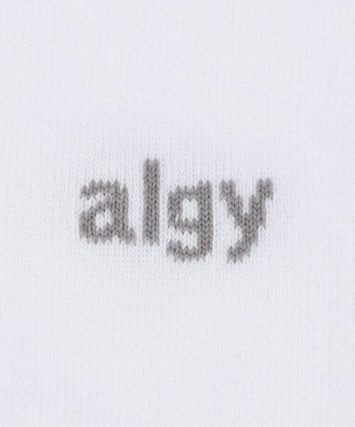 algy（アルジー）の「りぼんロゴガーリーハイソックス（ソックス/靴下・キッズ・オフホワイト/グレー/ブラック・21/24）」の4枚目の写真