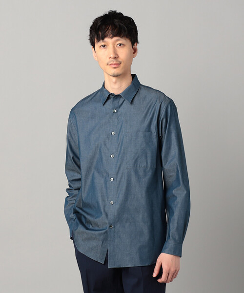 COMME CA MEN(コムサメン)の「デニムライクコットンツイル レギュラーカラーシャツ(シャツ/ブラウス・メンズ・ブラック/ネイビー・M/S/L)」の11枚目の写真