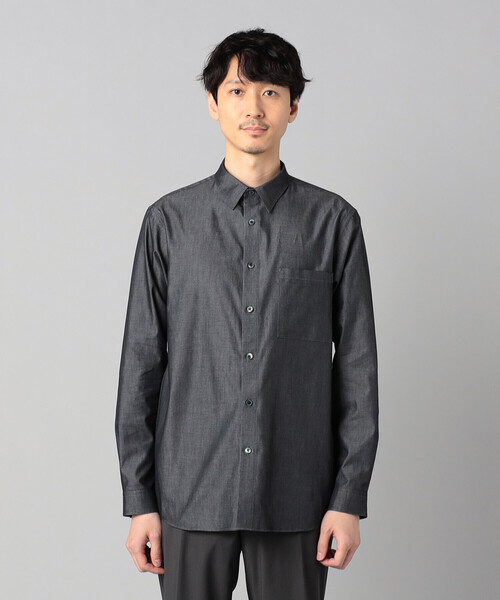 COMME CA MEN(コムサメン)の「デニムライクコットンツイル レギュラーカラーシャツ(シャツ/ブラウス・メンズ・ブラック/ネイビー・M/S/L)」の13枚目の写真