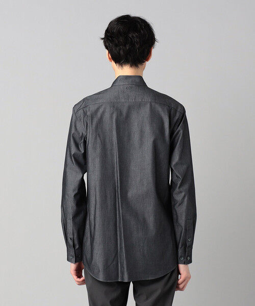COMME CA MEN(コムサメン)の「デニムライクコットンツイル レギュラーカラーシャツ(シャツ/ブラウス・メンズ・ブラック/ネイビー・M/S/L)」の15枚目の写真
