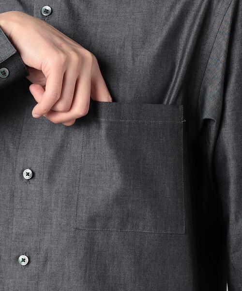 COMME CA MEN(コムサメン)の「デニムライクコットンツイル レギュラーカラーシャツ(シャツ/ブラウス・メンズ・ブラック/ネイビー・M/S/L)」の17枚目の写真