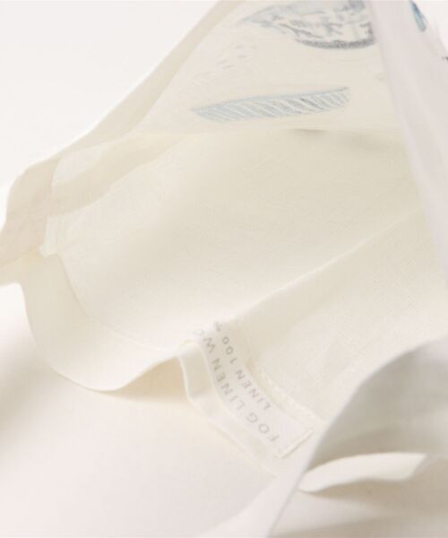 fog linen work(フォグリネンワーク)の「fog(フォグ)リネンバッグ ISABELLE BOINOT(ハンドバッグ・レディース・ブルー/ブラウン・ONE SIZE)」の8枚目の写真