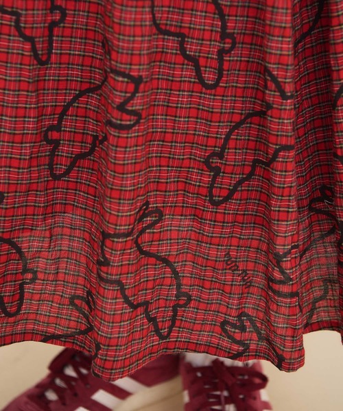 I am I in fact...（アイアムアイインファクト）の「run rabbit ギャザースカート（スカート・レディース・グリーン/レッド・FREE）」の16枚目の写真