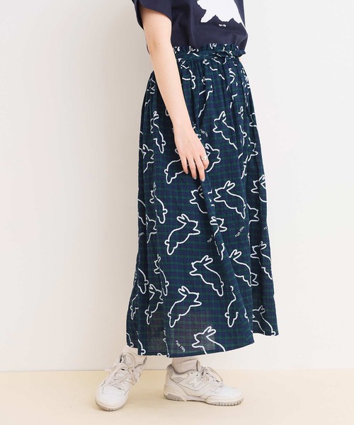 I am I in fact...（アイアムアイインファクト）の「run rabbit ギャザースカート（スカート・レディース・グリーン/レッド・FREE）」の9枚目の写真