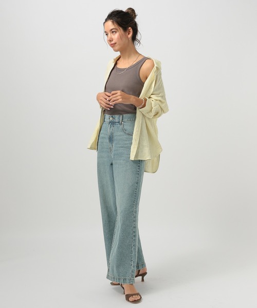 BAYFLOW（ベイフロー）の「[UVカット・接触冷感・抗菌防臭]ベーシックタンクトップ（タンクトップ・レディース・ブラック/モカ/ベージュ/オフホワイト・MEDIUM/SMALL）」の18枚目の写真