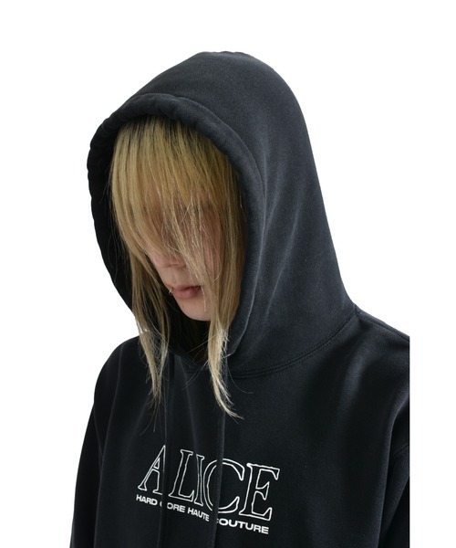 ALICE HOLLYWOOD(アリスハリウッド)の「ALICIDE METAL PULLOVER HOODIE(パーカー・メンズ・ブラック×ホワイト・X-LARGE/LARGE/MEDIUM/SMALL)」の4枚目の写真