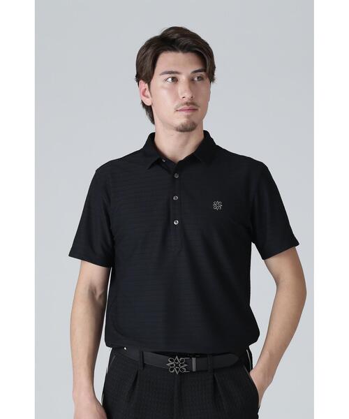 St ANDREWS(セントアンドリュース)の「【St ANDREWS】縄柄ジャガード半袖シャツ (MENS)(ポロシャツ・メンズ・ホワイト/ブラック/グリーン・L/M/LL)」の3枚目の写真