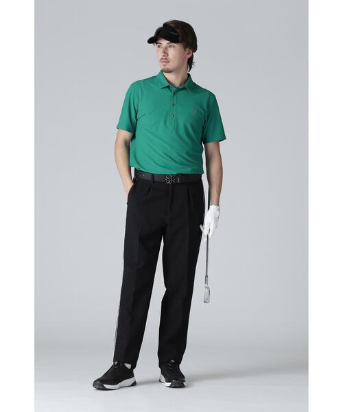 St ANDREWS(セントアンドリュース)の「【St ANDREWS】縄柄ジャガード半袖シャツ (MENS)(ポロシャツ・メンズ・ホワイト/ブラック/グリーン・L/M/LL)」の5枚目の写真
