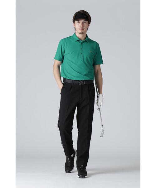 St ANDREWS(セントアンドリュース)の「【St ANDREWS】縄柄ジャガード半袖シャツ (MENS)(ポロシャツ・メンズ・ホワイト/ブラック/グリーン・L/M/LL)」の6枚目の写真