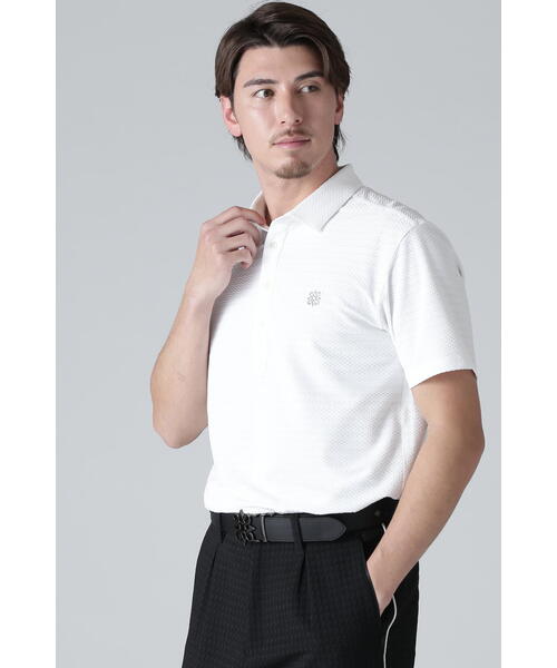 セール】【St ANDREWS】縄柄ジャガード半袖シャツ (MENS