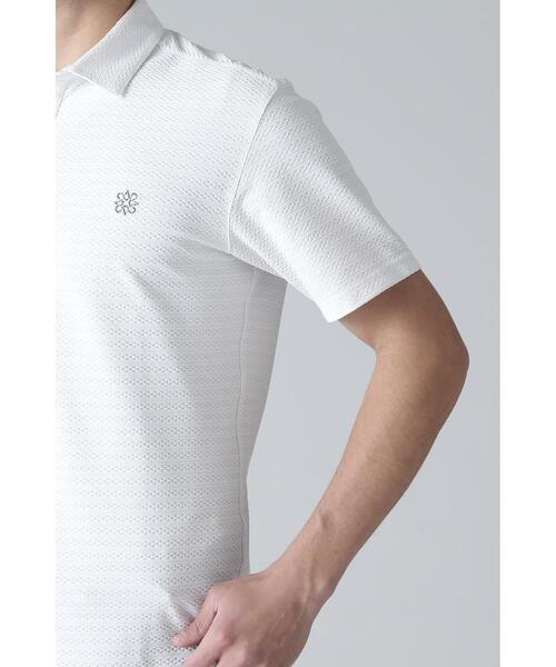 St ANDREWS(セントアンドリュース)の「【St ANDREWS】縄柄ジャガード半袖シャツ (MENS)(ポロシャツ・メンズ・ホワイト/ブラック/グリーン・L/M/LL)」の19枚目の写真