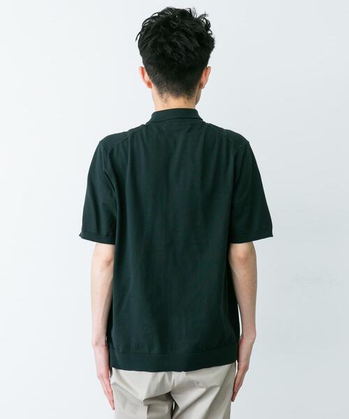 URBAN RESEARCH DOORS（アーバンリサーチドアーズ）の「『UR TECH ひやサラクール』『接触冷感/UVカット』 ニットポロシャツ（シャツ/ブラウス・メンズ・アイボリー/グレー系その他/グリーン/ネイビー・MEDIUM/LARGE）」の11枚目の写真