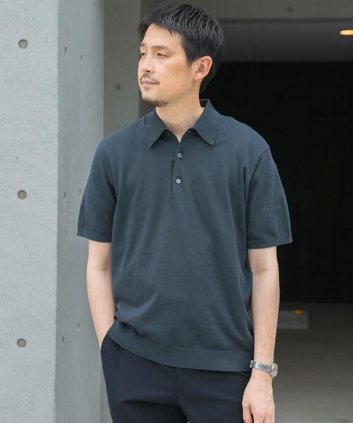 URBAN RESEARCH DOORS（アーバンリサーチドアーズ）の「『UR TECH ひやサラクール』『接触冷感/UVカット』 ニットポロシャツ（シャツ/ブラウス・メンズ・アイボリー/グレー系その他/グリーン/ネイビー・MEDIUM/LARGE）」の18枚目の写真
