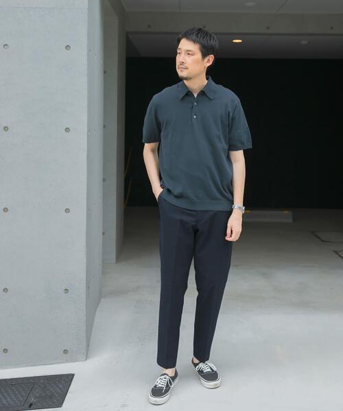 URBAN RESEARCH DOORS（アーバンリサーチドアーズ）の「『UR TECH ひやサラクール』『接触冷感/UVカット』 ニットポロシャツ（シャツ/ブラウス・メンズ・アイボリー/グレー系その他/グリーン/ネイビー・MEDIUM/LARGE）」の19枚目の写真