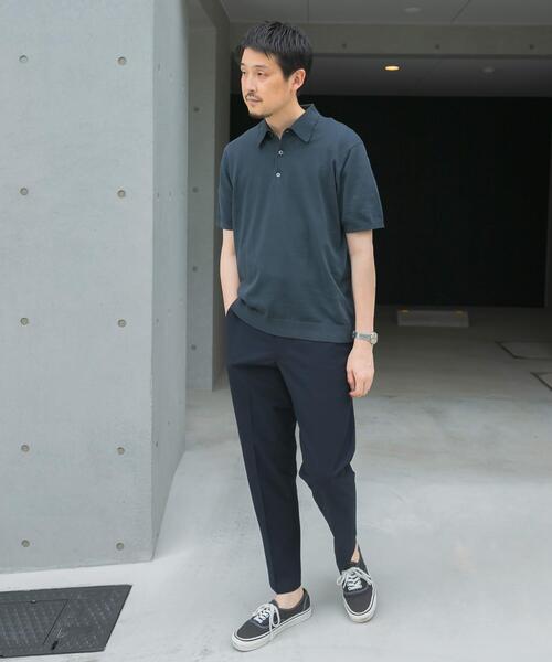 URBAN RESEARCH DOORS（アーバンリサーチドアーズ）の「『UR TECH ひやサラクール』『接触冷感/UVカット』 ニットポロシャツ（シャツ/ブラウス・メンズ・アイボリー/グレー系その他/グリーン/ネイビー・MEDIUM/LARGE）」の20枚目の写真
