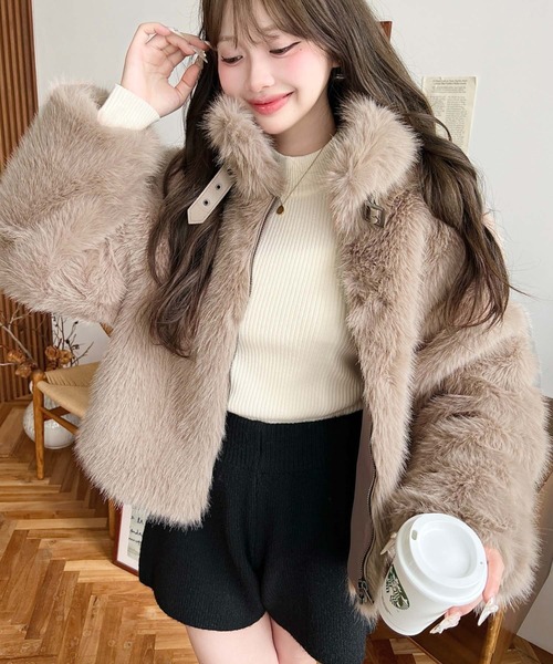 2WAYアレンジカラーファーブルゾン（ブルゾン）｜moment+（モーメント