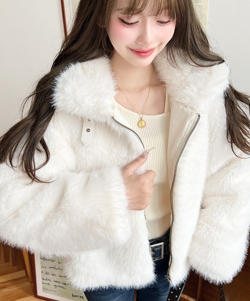 2WAYアレンジカラーファーブルゾン（ブルゾン）｜moment+（モーメント