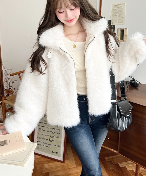 2WAYアレンジカラーファーブルゾン（ブルゾン）｜moment+（モーメント