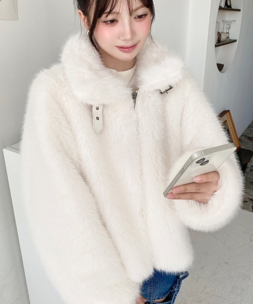 2WAYアレンジカラーファーブルゾン（ブルゾン）｜moment+（モーメント