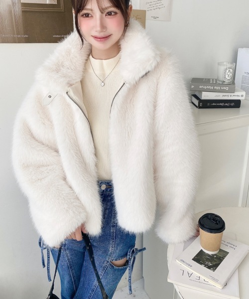 2WAYアレンジカラーファーブルゾン（ブルゾン）｜moment+（モーメント