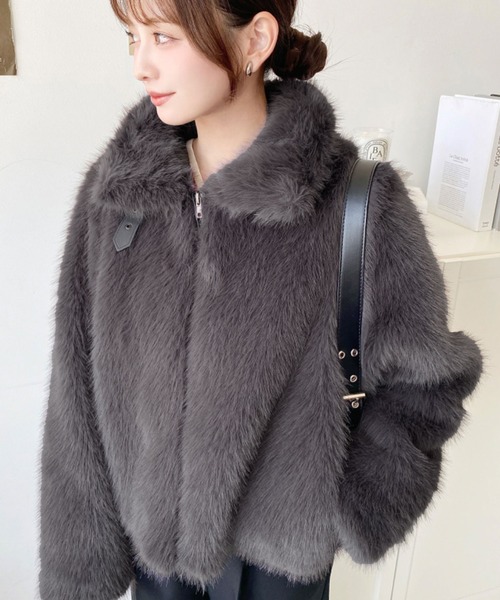 2WAYアレンジカラーファーブルゾン（ブルゾン）｜moment+（モーメント