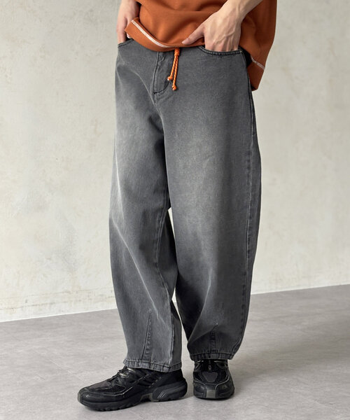 CPCM（シーピーシーエム）の「チャーム付きランタンデニムパンツ（デニムパンツ・メンズ・インディゴブルー/ネイビー/ブラック・MEDIUM/LARGE）」の7枚目の写真