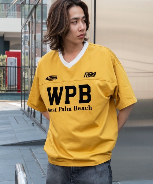 WEGO（ウィゴー）の「WEGO/グラフィックフットボールT（Tシャツ/カットソー・メンズ・ネイビー/イエロー・MEDIUM/LARGE）」の13枚目の写真