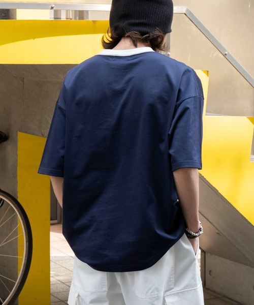 WEGO（ウィゴー）の「WEGO/グラフィックフットボールT（Tシャツ/カットソー・メンズ・ネイビー/イエロー・MEDIUM/LARGE）」の10枚目の写真