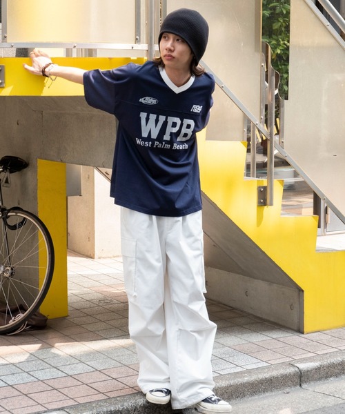 WEGO（ウィゴー）の「WEGO/グラフィックフットボールT（Tシャツ/カットソー・メンズ・ネイビー/イエロー・MEDIUM/LARGE）」の11枚目の写真